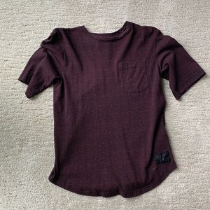 Maroon striped boys t-shirt